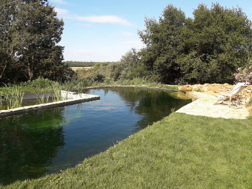 Bassin dans la plaine près d'Uzès - Piscine Naturelle du Bruel