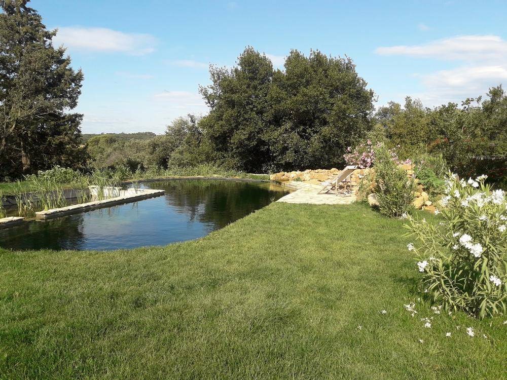 Bassin dans la plaine près d'Uzès - Piscine Naturelle du Bruel